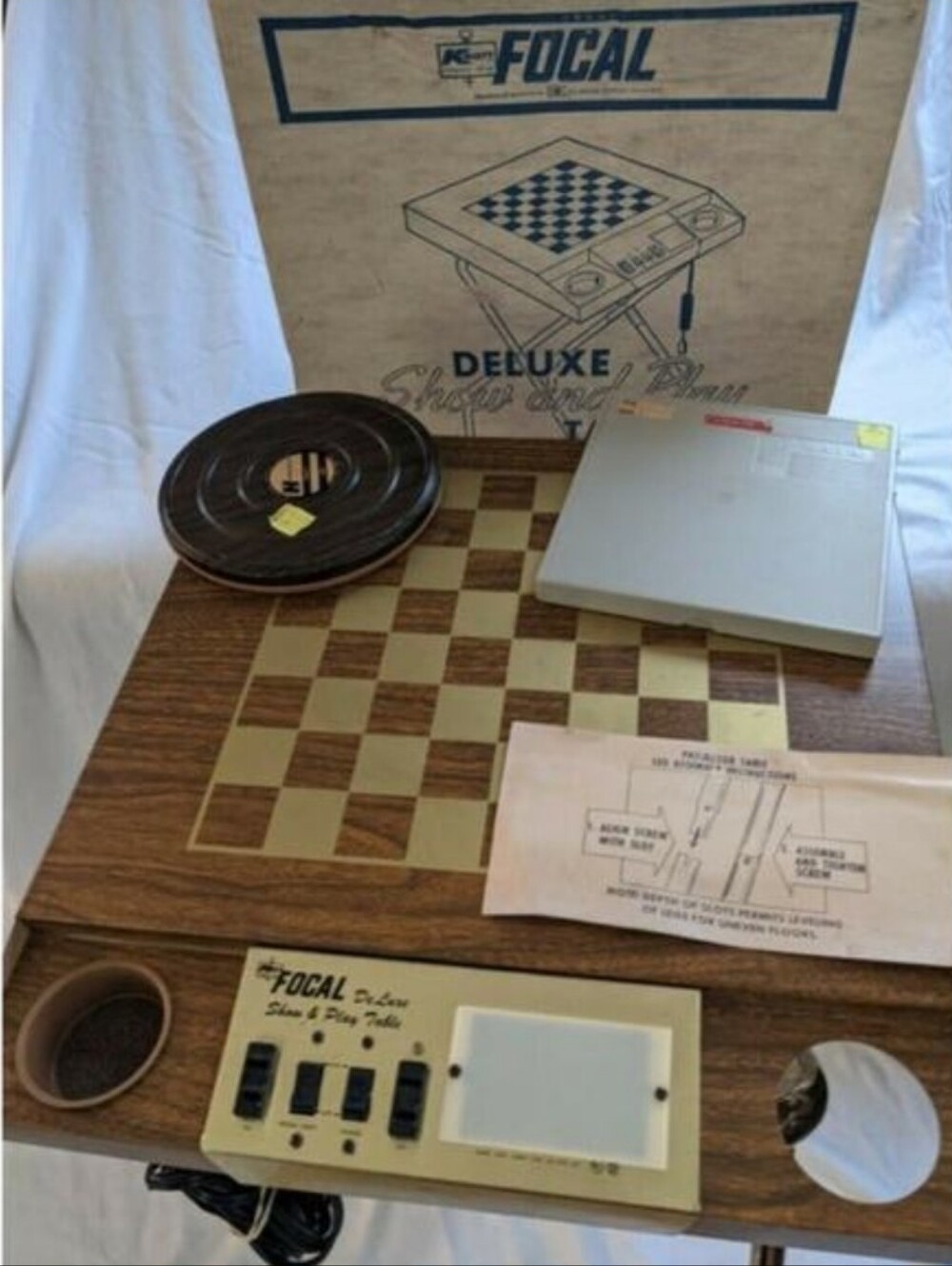 Vintage Focal Deluxe Show & Play Table WITH ORIGINAL BOX Kmart